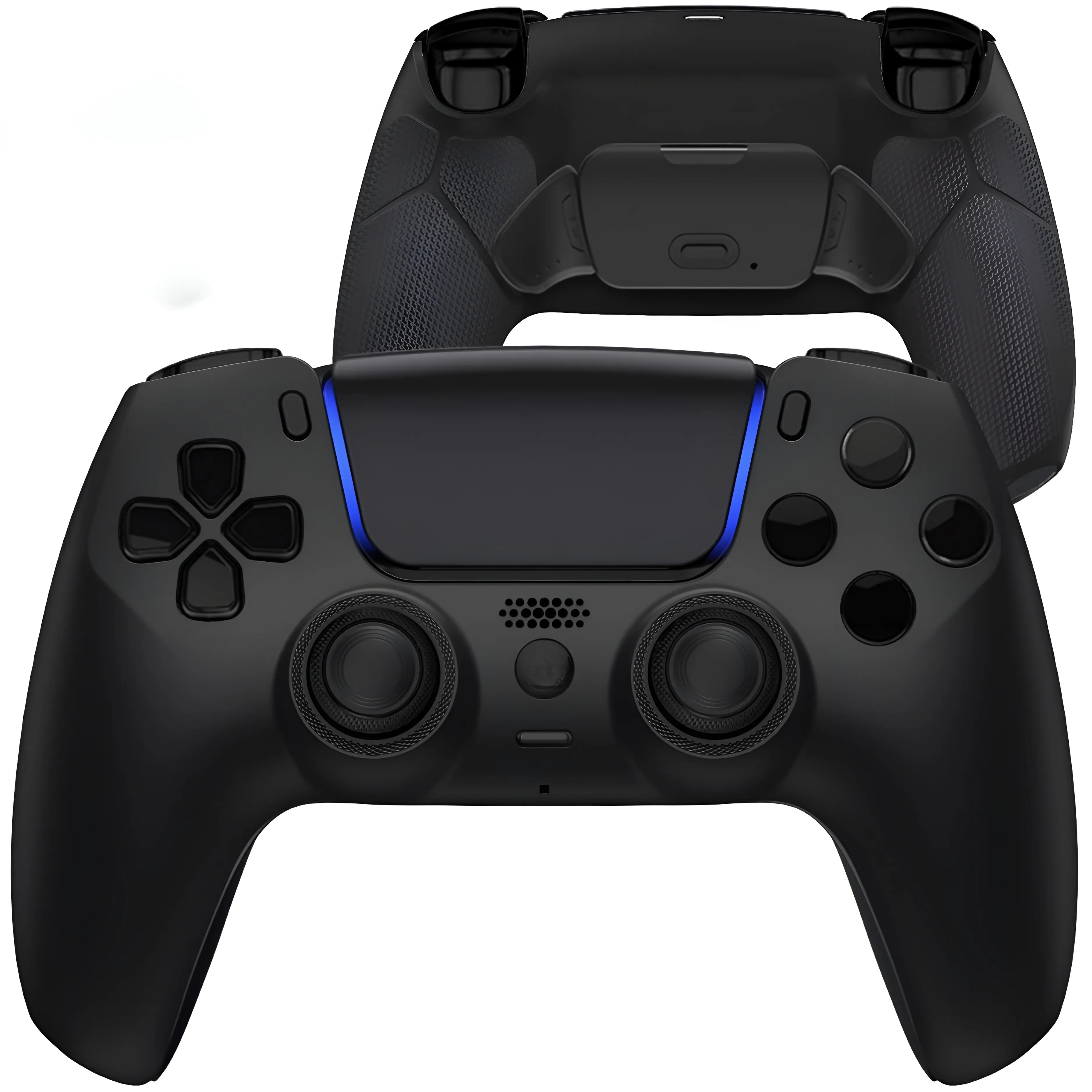 Black Custom Wireless Hall Effect Grip Controller for PS5 Console Accessories - 2 Back Buttons, Mouse-Click Hair Triggers, Interchangeable Thumbsticks