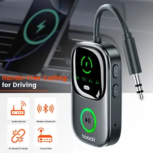 Toocki Dual Mode Bluetooth 5.4 Transmitter Adapter for 2 AirPods/Headphones 2-in-1 Bluetooth Transmitter Receiver Adapter,Wireless Adapter for AirPods & Headphones,Type-C Charging , Low Latency Gaming Movies ， Travel Essential