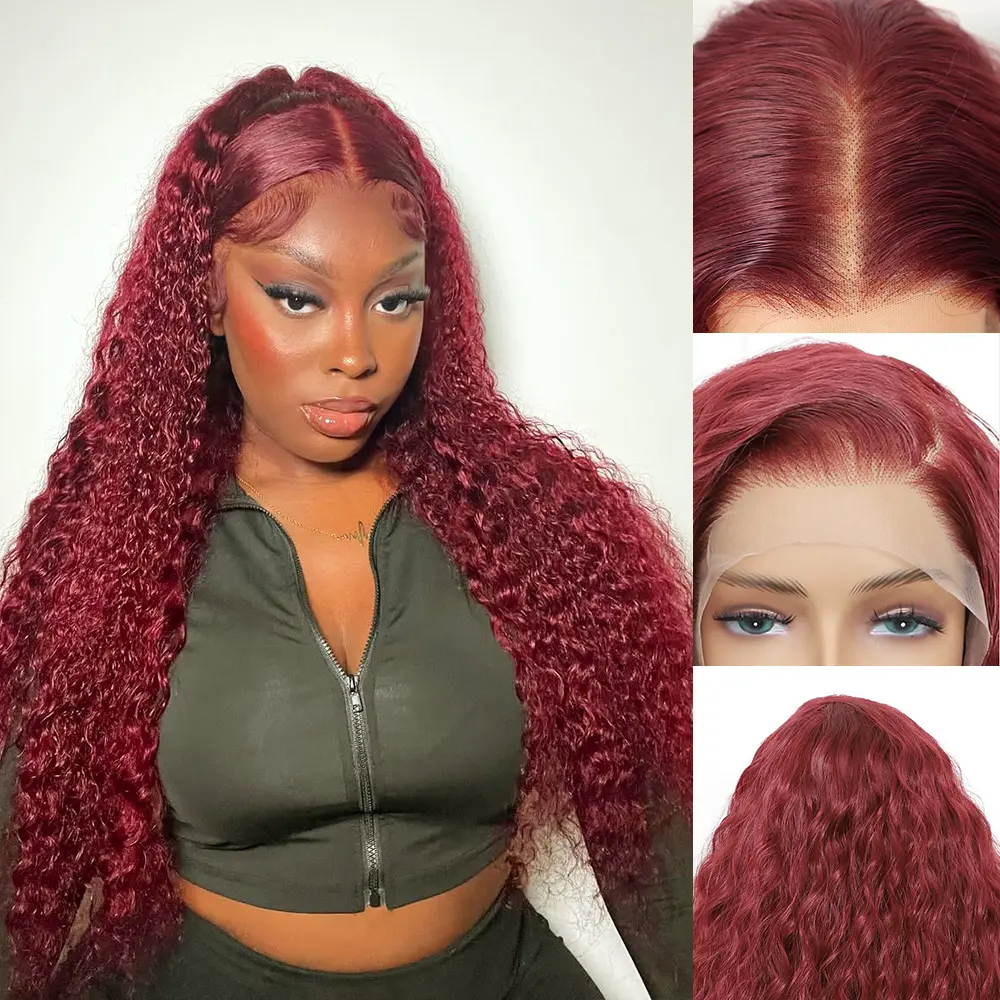 Auvzy Hair 26inch Long 13x6 HD Front Lace Synthetic Wig -Water Wave Wigs Heat Resistant for Various Shapes Gorgeous Fluffy without Bangs for Party, Daily Use Kinky Curly Wigs Loose Wave Wigs Body Wave Wigs