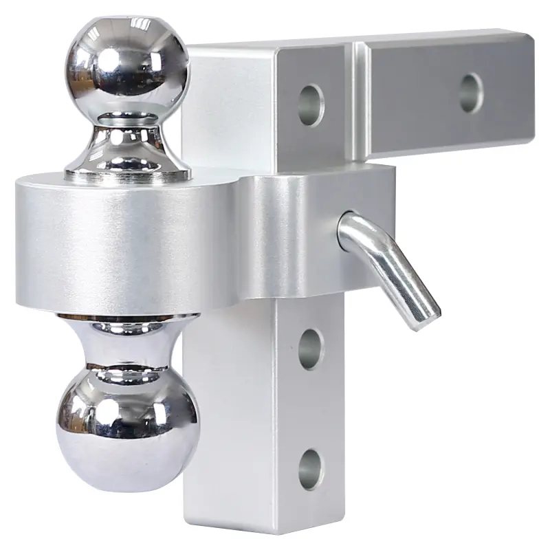 Alu Adjustable Trailer Drop Hitch,2inch receiver,6-8 inch adjustable