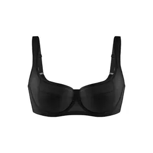 Starry Night Plus Size 4mm Lightly Padded Balconette Bra Underwire Lifting Support Glass Shimmer Fabric Enhanced 0.5-1 Cup Size U Shaped Back Smoothing Wider Padded Straps Sexy Demi Low Cut Natural Push Up for Big Bust Women
