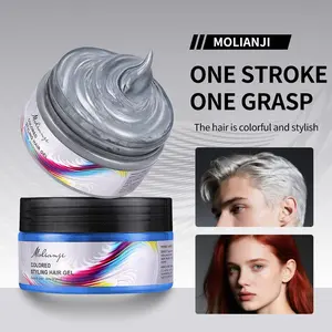 DIY Men's Hair Dye Styling Gel, 9 Colors Temporary Hair Color, Natural Hold, Easy to Use and Wash, Suitable for Daily Use