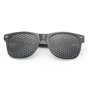 1pc Unisex Pinhole Glasses for Vision Training & Eye Fatigue Relief Lightweight Black Frame Anti-Myopia Astigmatism Correction