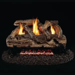 Real Fyre Split Oak Vent-Free Gas Log Set Insert