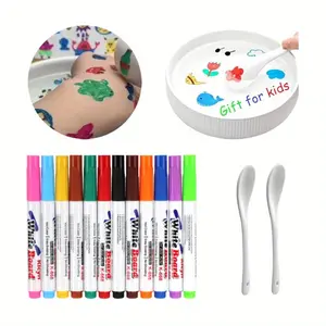Magical Water Painting Pens for Kids, 1 Set 12 Colors Art Marker Pen Magic Drawing Pen with Spoons, Create Magic Pen Floating Ink Drawings Set, Watercolor Pens