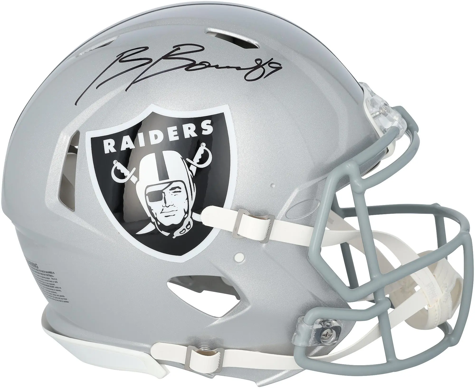 Brock Bowers Las Vegas Raiders Autographed Riddell Speed Authentic Helmet - Fanatics Authentic Certified