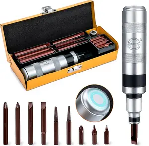 1/2" Hand Manual Reversible Impact Driver Set Extractor-12 PCS Impact  S2 Steel Much More Durable Disengage Rusted Fasteners or Frozen