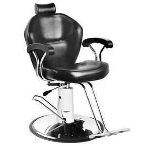 Barber Chair for Barbershop, Salon Chair, Adjustable Height & Footrest
