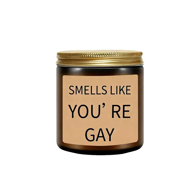 GAY Lavender Scented Candle, Floral Candle, Vanilla Lavender Candle, Decorative Candle Gifts For Gay Men, Funny Gifts For Boyfriend Husband, Funny Anniversary Birthday Valentine's Day Home Decor Gifts For Him, Gifts For Friends Home Decor