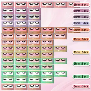 60D Gift Box Russian False Eyelashes Natural Curly Like Barbie Doll Thick Comfortable Safe Many Styles Eyelashes Extensions Daily Use Makeup