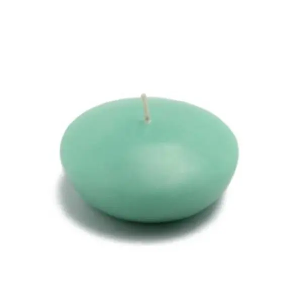 Jeco CFZ-054-0 Round Shape Decorative Candles - 3 in. Unscented Handpoured Wax Floating Candles, Aqua Decor, 12 Pieces per Box, Ideal for Room Decor, Lavender