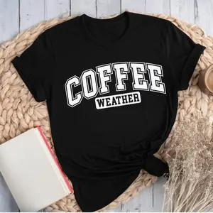 Coffee Weather Shirt, Cozy Coffee Lover Tee, Funny Fall Graphic T-Shirt, Autumn Caffeine Addict Shirt, Coffee Gift for Men & Women