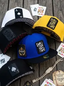 Ace of Spades Snapback Cap – Poker Card Streetwear Flat Brim Adjustable Baseball Hat, Hip Hop Casual Outfit Cap