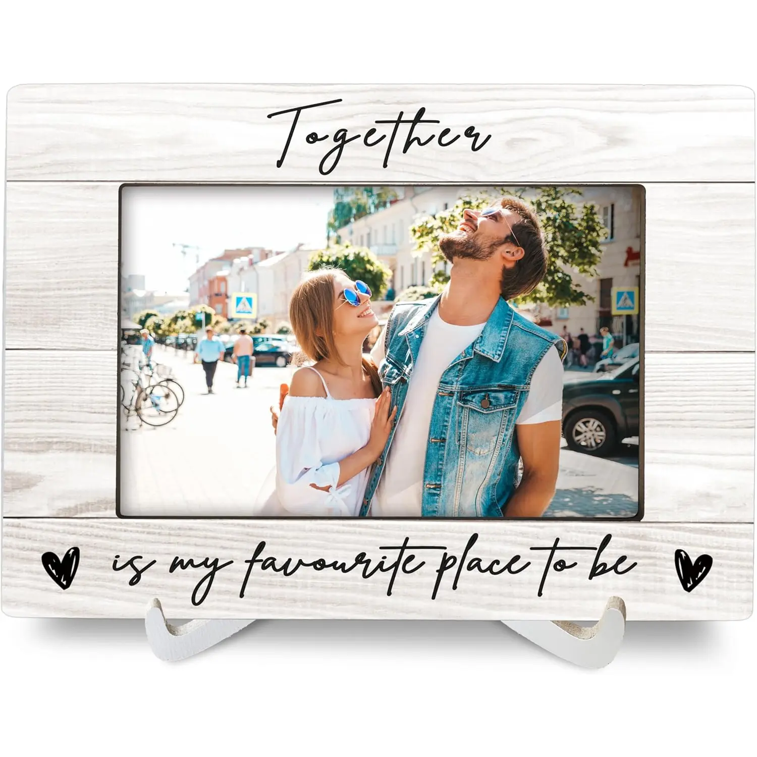Couple 8x6 Picture Frames, Engagement Wedding Gifts Photo Frame, Anniversary Couple Gifts for Boyfriend Girlfriend Newlywed, Romantic Mr And Mrs Love Frame for Wall Tabletop Display