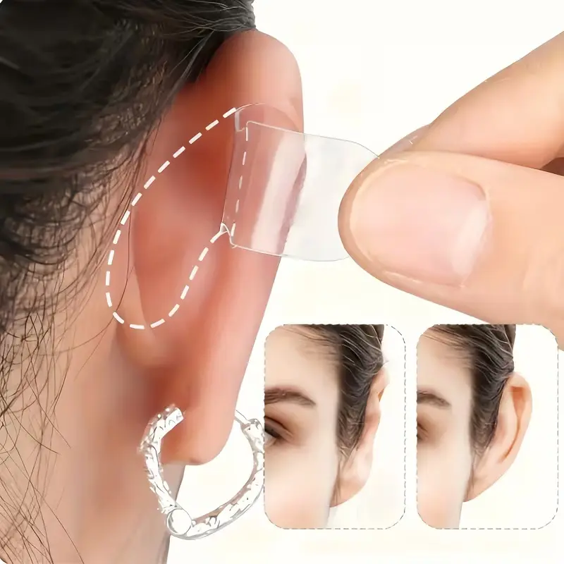 30pcs Invisible Ear Lift Patches, Transparent Vertical Ear Support Stickers, Suitable for Pierced Ears, Low Allergy, Gentle, Skin-Friendly, Natural Shape, Ear Support For Daily Wear, Convenient, Ear Lifting Patches