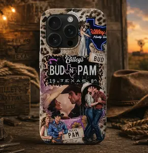 Cowboy Bud And Pam Couple Vintage Phone Case, Classic Movie Phone Case For iPhone