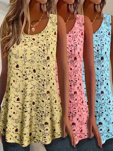Women's Plus Size Printed Top Set, Casual Comfort Sleepwear, Soft Casual Pajamas, Four Seasons Wearable, Breathable Home Clothing for Outdoors