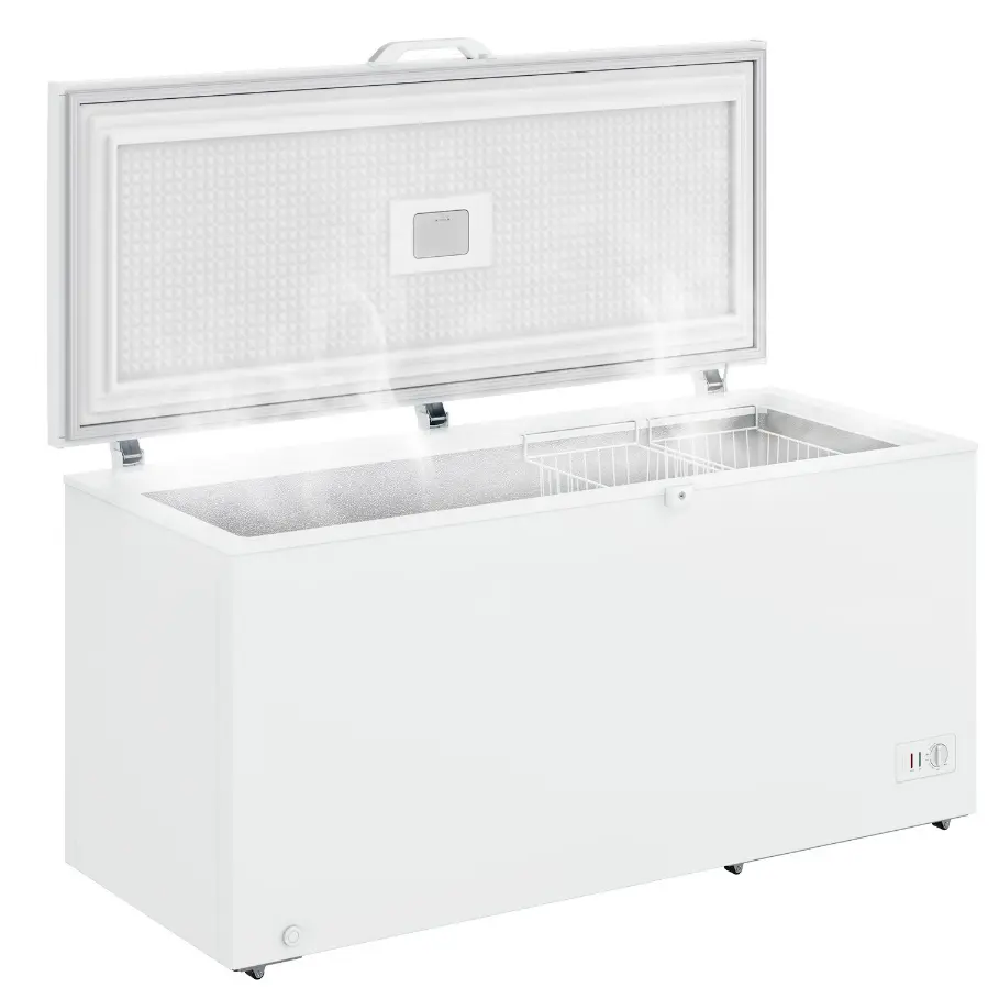 17 Cu. Ft Convertible Chest Freezer - Large Deep Freezer with 2 Removable Baskets, Adjustable Thermostat, Lock & Key, LED Light, 6 Casters, Energy Efficient, Garage Ready for Home, Kitchen, or Basement