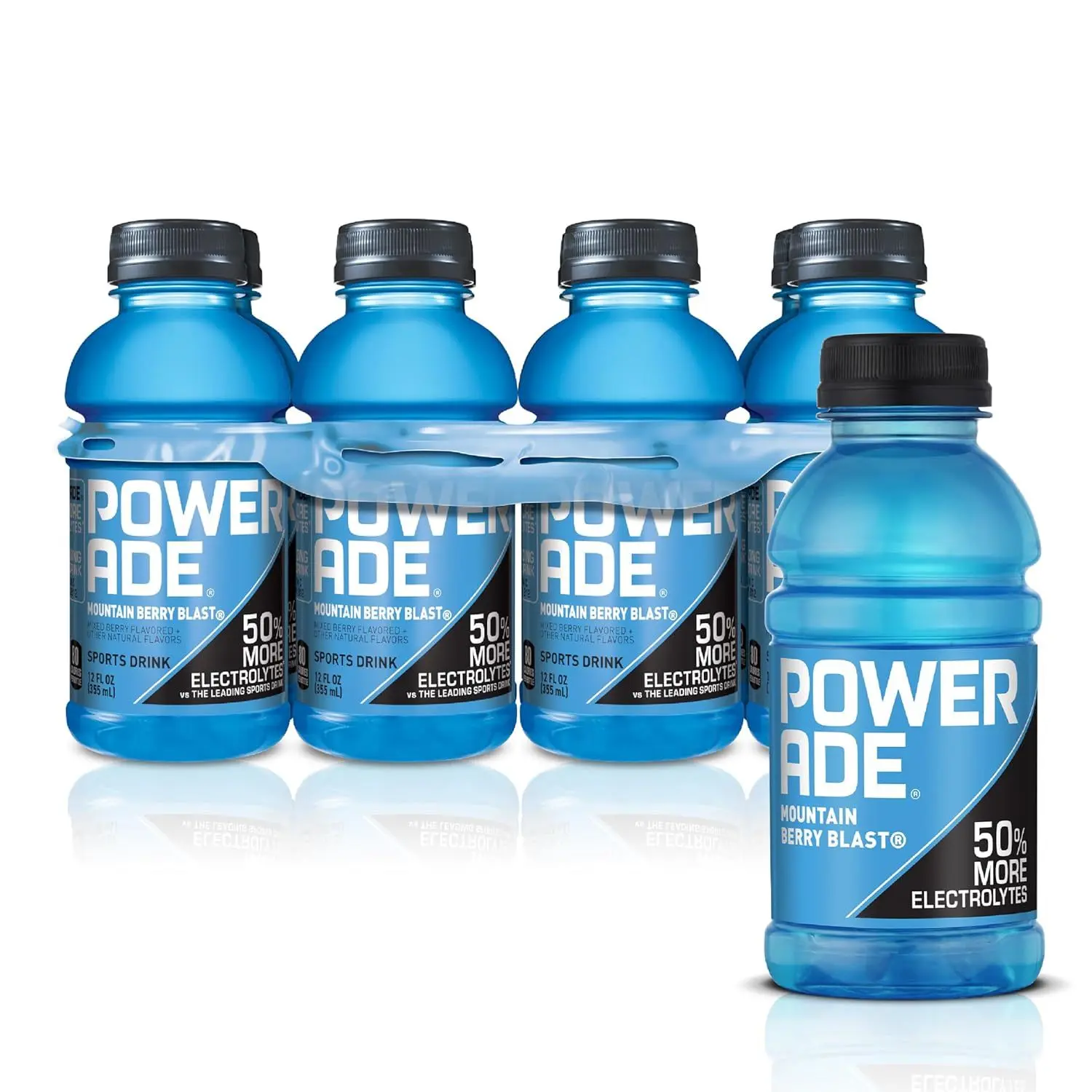 POWERADE Electrolyte Enhanced Zero Sugar Grape Sports Drink, 20 Ounce (Pack of 8) | Sugar-free Sport Beverage Enhanced with Electrolytes | 50% More Electrolytes vs. the Leading Sports Drink (per 12oz serving)*