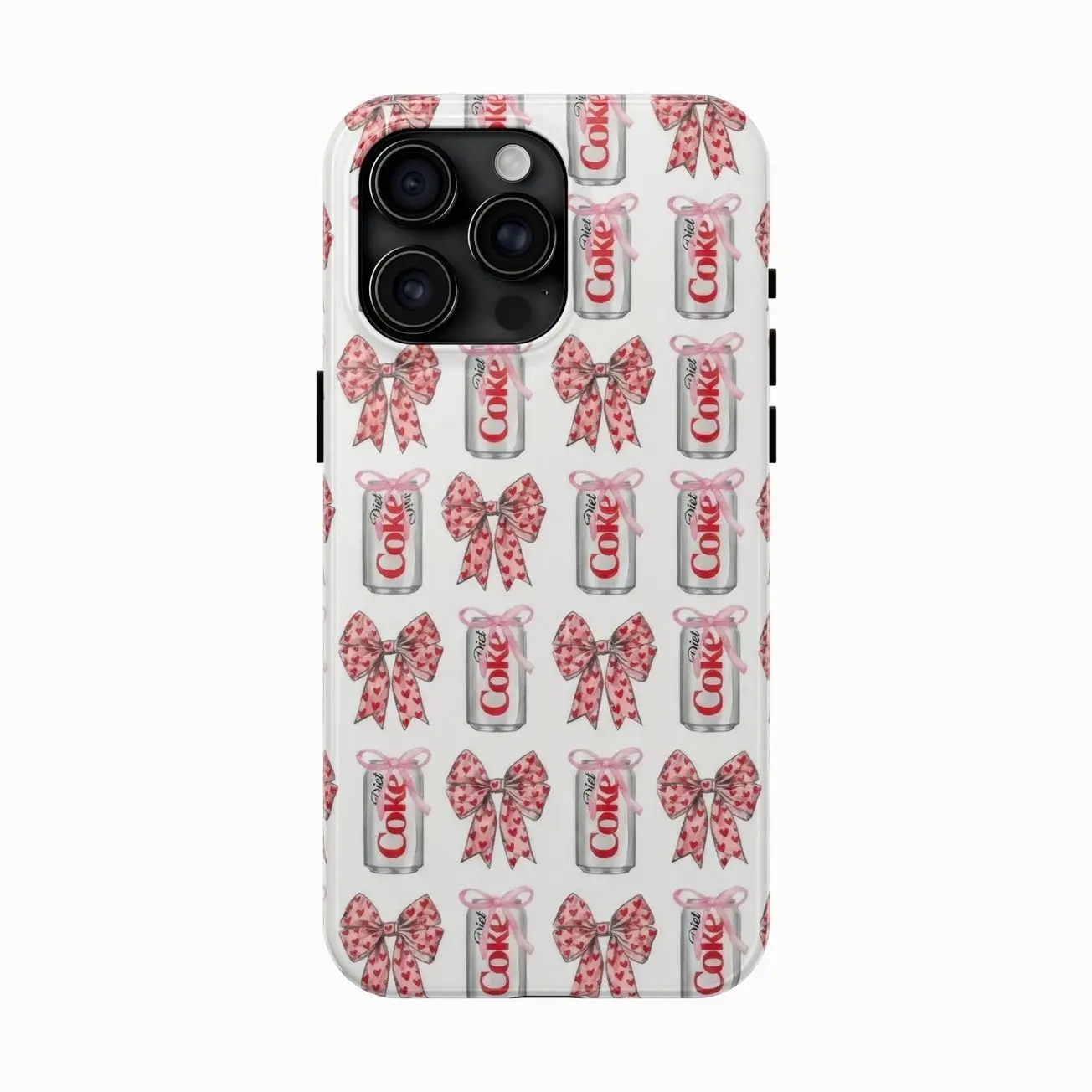 Diet Coke–Inspired Pink Bow Phone Case – Cute and Stylish Mobile Cover for iPhone 17/16/15/14/13/12/11/X/8/7 Pro Max/Pro/Mini and Samsung Galaxy S21/S22/S23/S24/S25 Ultra & Plus D