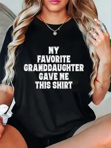 100% Cotton Grandpa and Grandma Funny Shirt from Granddaughter T-Shirt