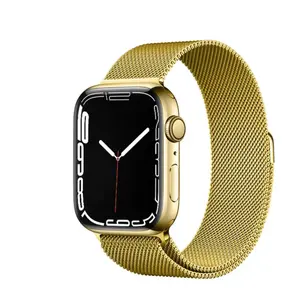 COKAB LLC Stainless steel Metal Bracelet for iWatch Series 8 7 6 5 4 3 SE – Silver/Black/Gold, Cuban Link Bracelet for Apple watch bands&nbsp;38mm 40mm 41mm Accessories Wearable Male