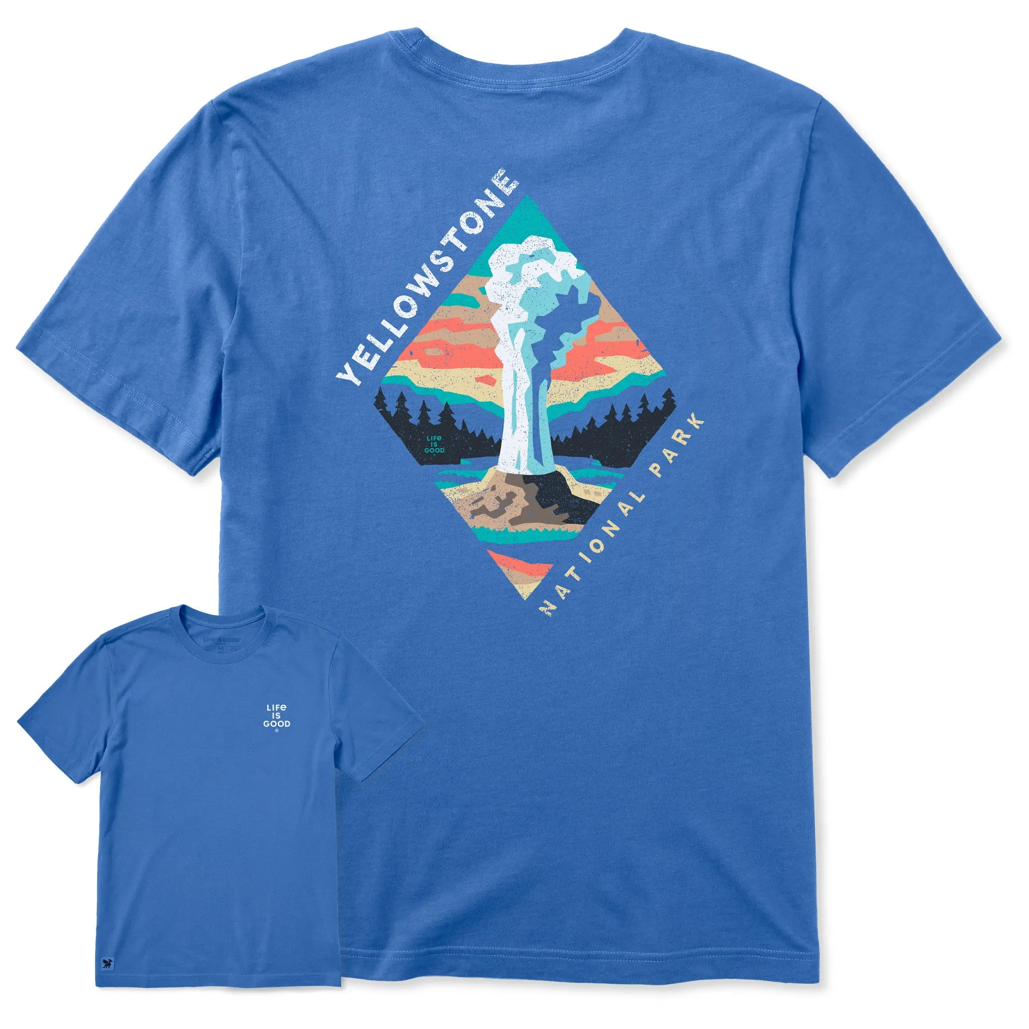Men's Yellowstone Geyser Short Sleeve Crusher Tee Men's Yellowstone Geyser Short Sleeve Crusher Tee