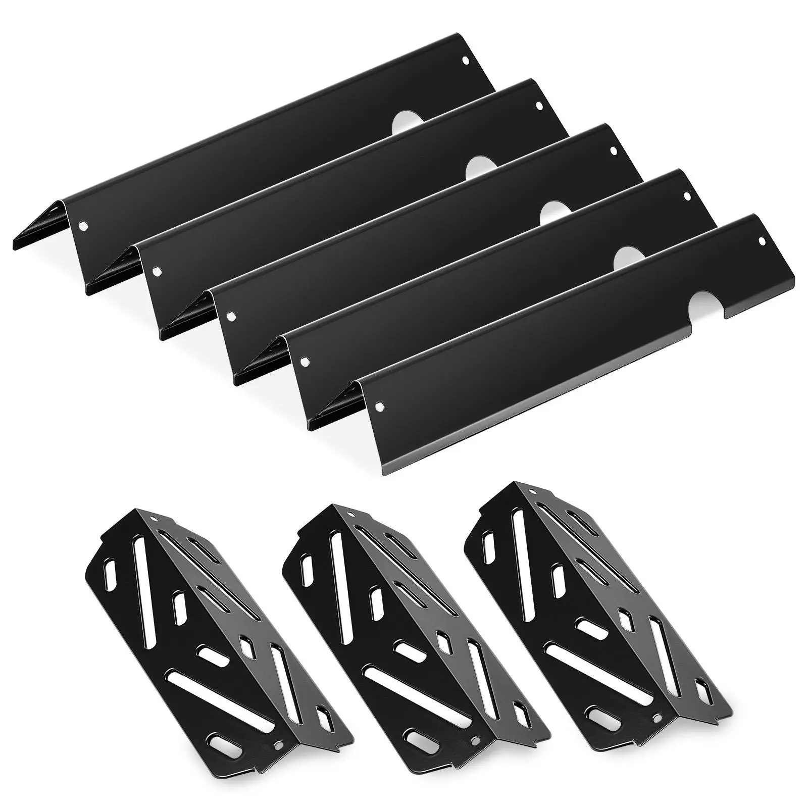 【SummerFinds】VEVOR Flavorizer Bars and Heat Deflectors, 17 in Grill Replacement Part, for Weber Genesis ll 310 315 335 340, E/S 325s, ES/SX 325s, E/S 335, EX/SX/EPX-335 Grills, Porcelain-enameled Steel, 8 Pack
