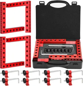 Corner Clamp for Woodworking, 90  Clamp, Right Angle Clamp, 4 Pack 5.5" x 5.5"  Alloy Positioning Clamping Squares with Case for Picture Frames, Boxes, Cabinets, Drawers