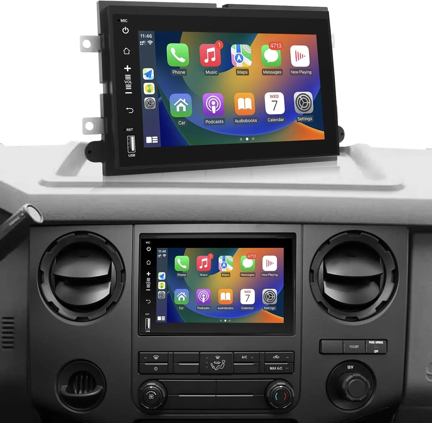 Android Car Radio for Ford F150/F250/F350 2004-2016, 7 inch Screen Car Stereo with Wireless CarPlay Andriod Auto GPS Navigationt Bluetooth SWC HD Backup Camera