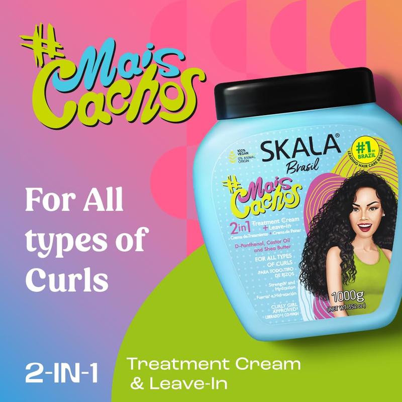 SKALA Mais Cachos for hair type 3ABC - 2 IN 1 Conditioning Treatment Cream & Cream To Comb 35.2oz