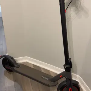 Electric Scooter - 8.5" Solid Tires, 350W Motor, Up to 19MPH& Miles Long-Range Portable Commuting Scooter for Adults with Double Braking System, App