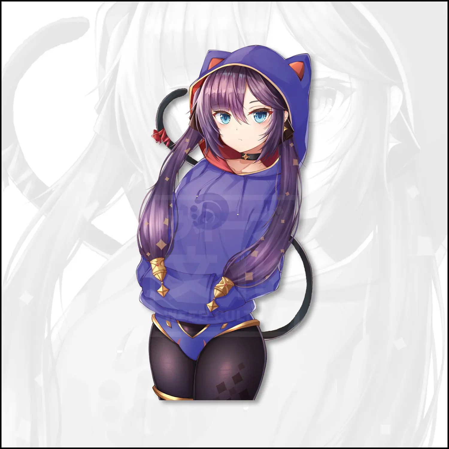 [Neko Hoodie Ver.] Mona Sticker