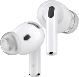 Gcioii 3 Pairs Ear Tips for AirPods 4 Noise Cancelling Earbuds Cover [Added Storage Pouch] Anti-Slip Accessories Compatible with Apple AirPods 4th Generation (Translucent)