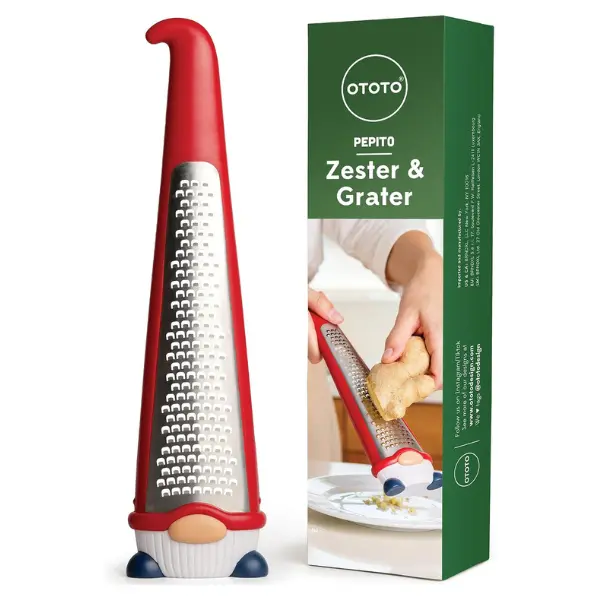 OTOTO Pepito Gnome Grater & Zester - Cute & Quirky Handheld Grater | Ergonomic Easy-Grip Design | Perfect Unique Gift for Home Cooks & Foodies | TikTok Must-Have | Funky Kitchen Supplies | Kitchen Accessories