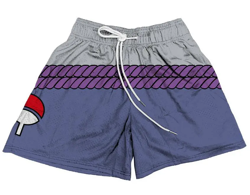 Sasuke Uchiha Theme Shorts Cloud Akatsuki Gym Shorts Workout Sport Knee Pants with Pockets