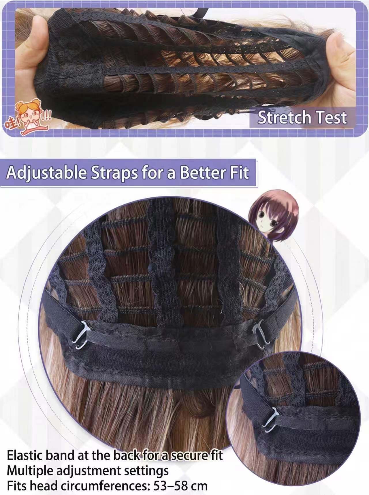 Maomao Cosplay Wig, The Apothecary Diaries, Dark Green Long Wig with Bangs, Anime Character Wig