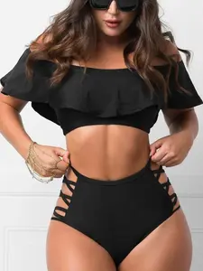 New Fashion High-End Sexy Bikini Spa Swimwear for Women, European and American Beach Two-Piece Swimsuit, Stylish and Comfortable, High Waisted Swimsuit