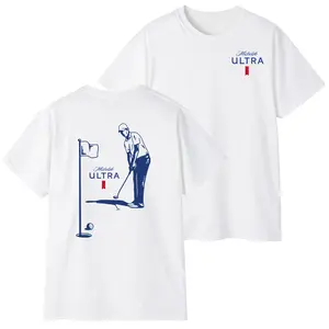 Michelob Ultra Golfing T-Shirt, Two Sided Graphic Tee For Men, Funny Golf Beer Shirt, Casual Cotton Gift For Golf Lovers