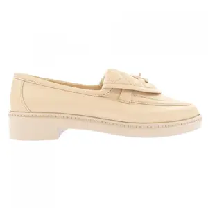 Pre-owned CHANEL Lambskin Small Leather Goods Turnlock Loafers