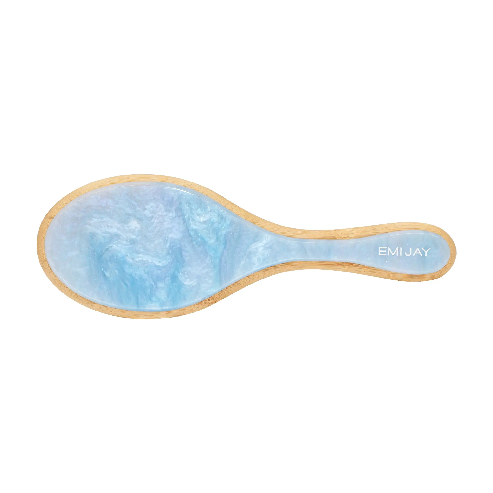 Emi Jay Flat Bamboo Hair Brush in Blue Sugar