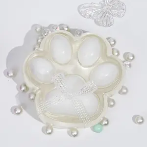Exquisite Gift Box 2Pack Clear Cat Paw Taba Squishie Clear Squishy Sticky taba tabsquishy  Gift For Girls