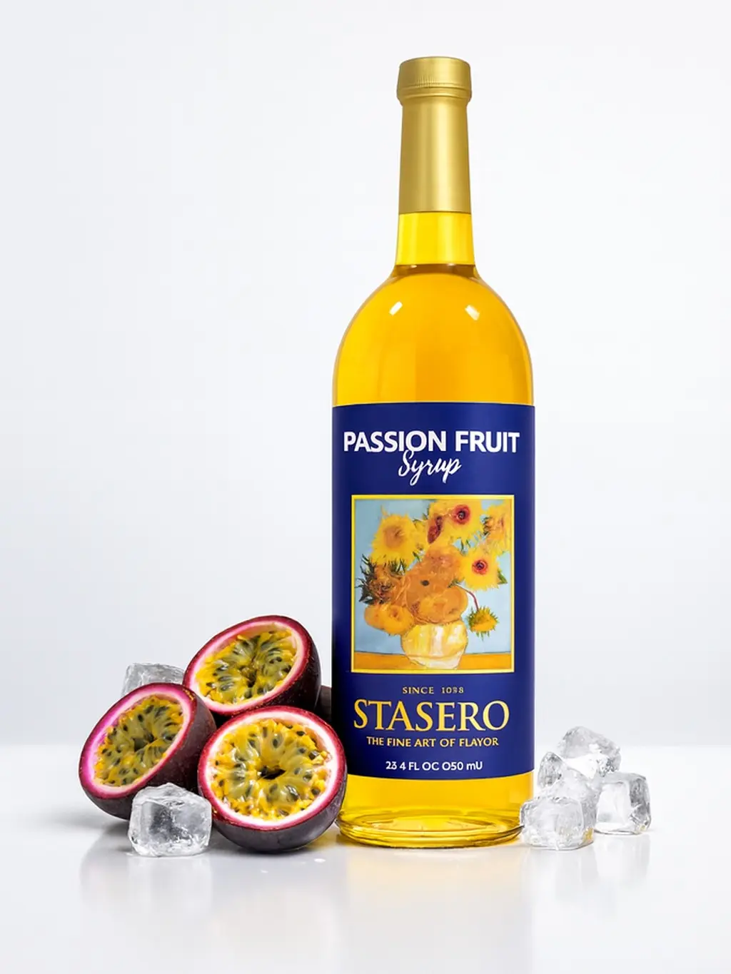 Stasero Passion Fruit Syrup 25.4 fl oz 750 mL Concentrate Bottle for Coffee Espresso Teas Italian Sodas Lemonades Shakes Frappes Desserts and More Beverage