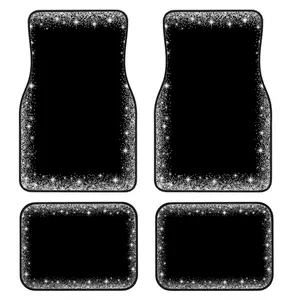 4-Piece Blingbling Car Floor Mats Set, Automotive Floor Mats, Universal Fit for All Vehicle Types, Stylish Interior Decor, Easy Clean, Best Comfort and Protection