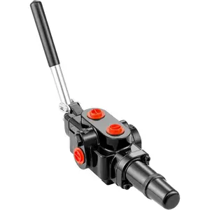 TikTokShopBlackFridayVEVOR Hydraulic Log Splitter Valve 1 Spool, 25 GPM Hydraulic Directional Control Valve, 3626PSI Hydraulic Loader Valve, Hydraulic Joystick Control Valve for Small Tractors, Loaders, Log Splitter