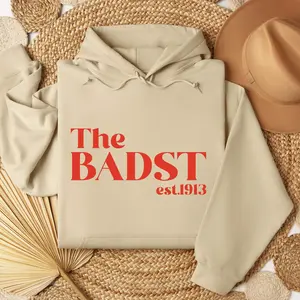 The Baddest Delta Sigma Theta Hoodie ,1913 Sisterhood Graphic Pullover, Greek Life Aesthetic Sweatshirt, Viral College Outfit