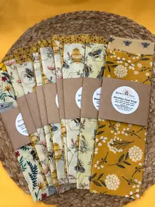 Beeswax Food Wraps - Natural Food Wraps for Convenient Snacking Bpa Free Plastic Airtight