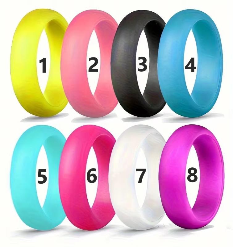 Unisex 6MM Casual Style Classic Silicone Ring (Size 6-10)