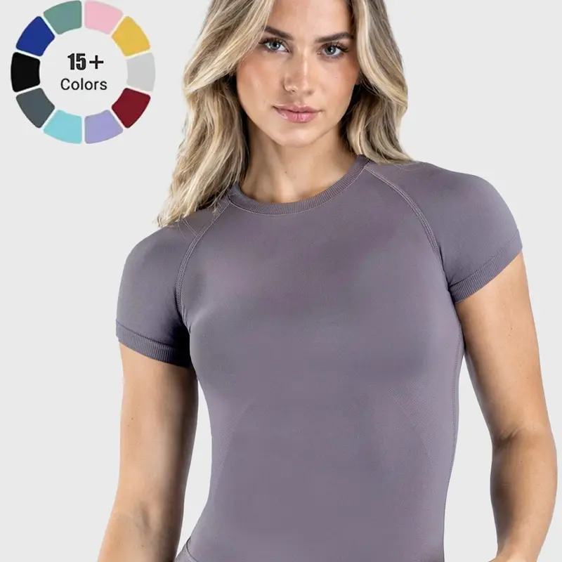 GYMER Impact Short Sleeve Top Moisture Wicking Breathable Gym Tops for Women Athletic Activewear for Yoga Fitness Running Daily Exercise #BackToSchool