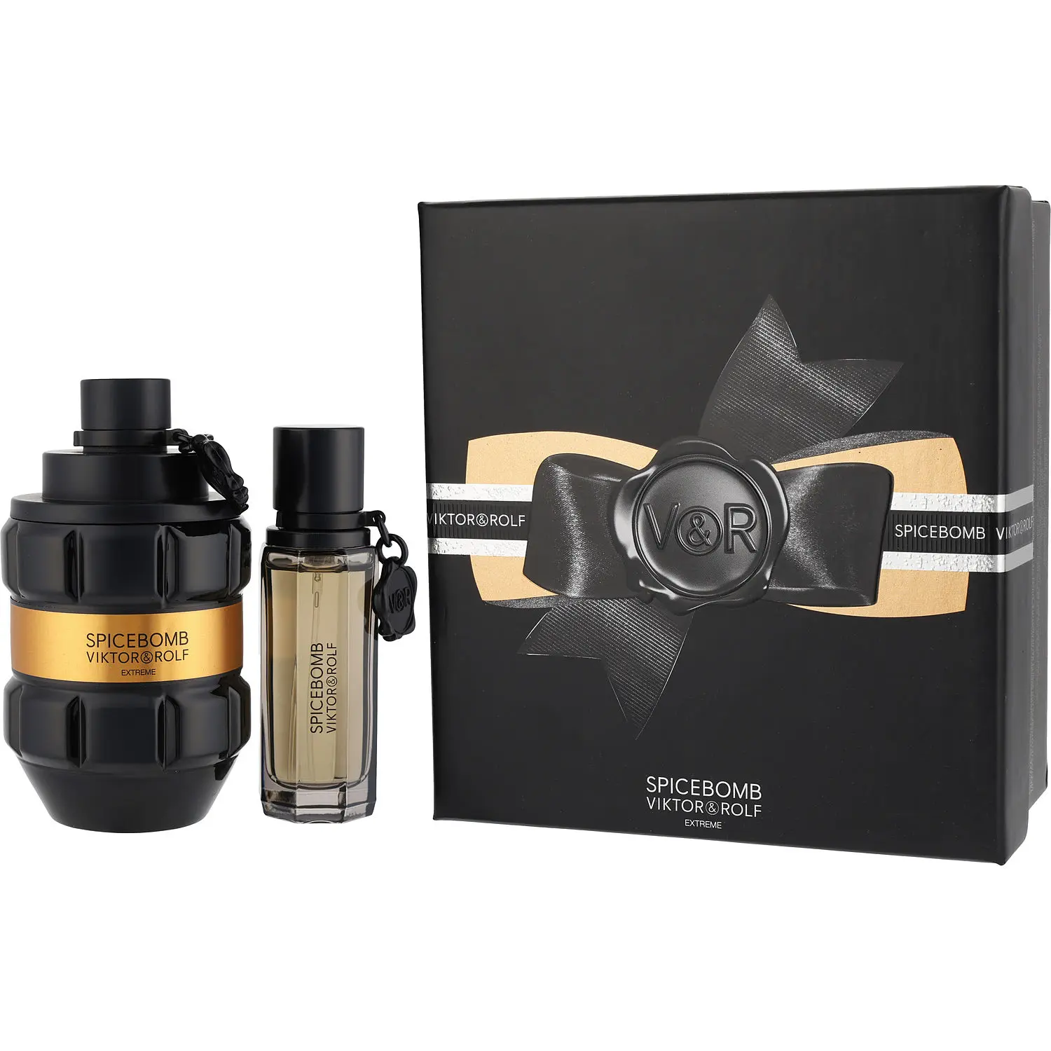 Spicebomb Extreme Set-Eau De Parfum Spray 3 Oz & Edt 0.68 Oz Mini For Men